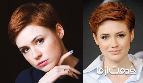 مدل موی پسرانه برای دختر صورت گرد