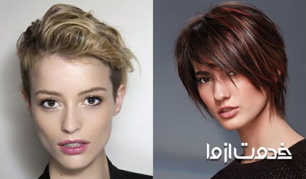 مدل موی پسرانه برای دختر صورت کشیده