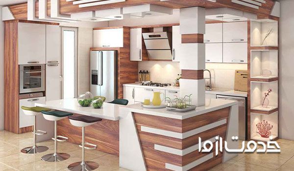 اپن آشپزخانه مدرن 