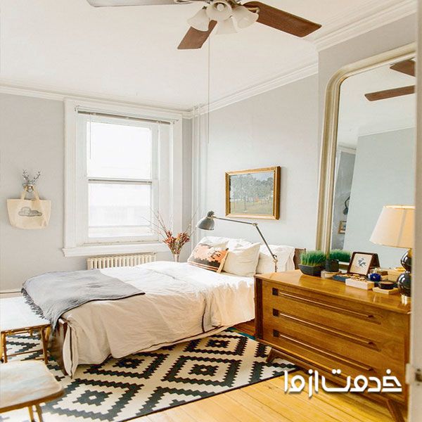 طراحی اتاق خواب ۱۲ متری