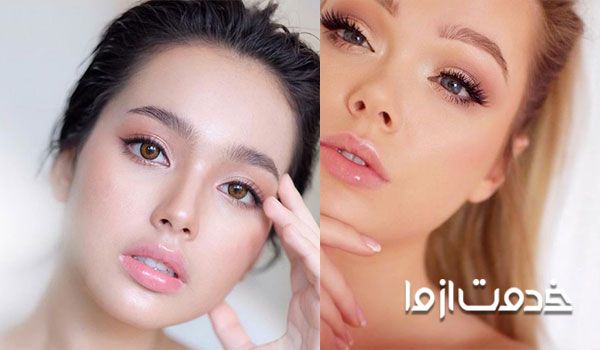 آرایش نود بر روی پوست روشن