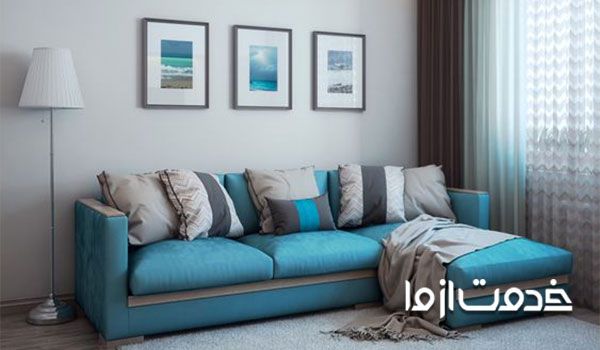 مکمل رنگ آبی در دکوراسیون با هارمونی رنگ 