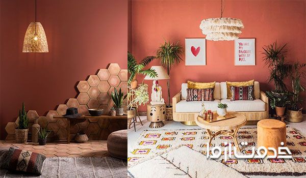 مکمل رنگ صورتی در دکوراسیون و هارمونی رنگ 