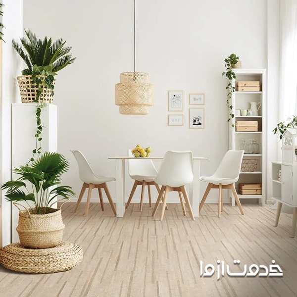 رنگ دیوار پذیرایی استخوانی روشن