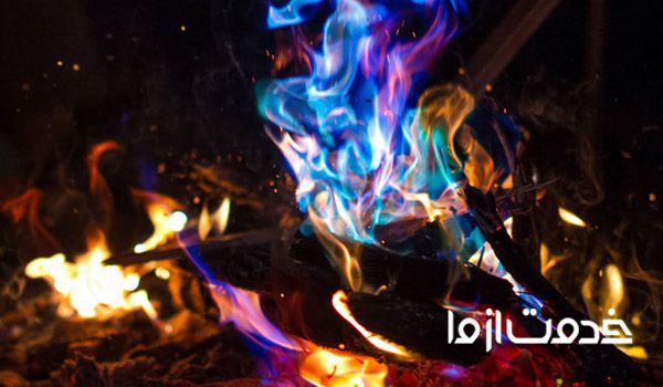 ساخت شعله رنگی