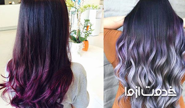 هایلایت محو مثل کاراملی یا نسکافه‌ای بر روی موی مشکی