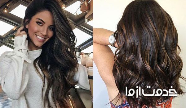 چندین مدل شیک هایلایت روی موی تیره