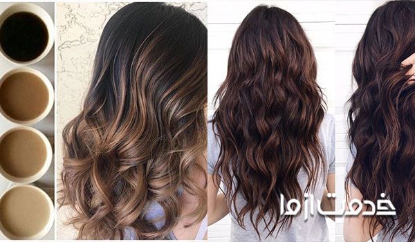 هایلایت نسکافه ای روی موی مشکی