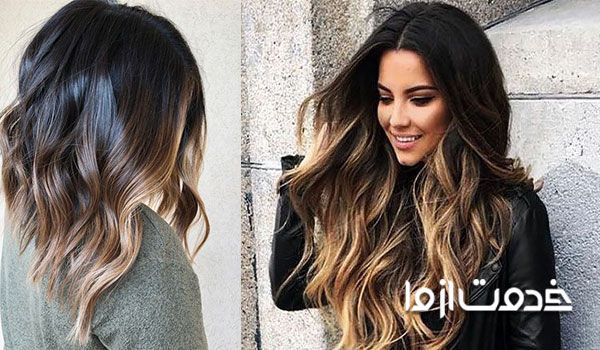 هایلایت روشن روی موی تیره