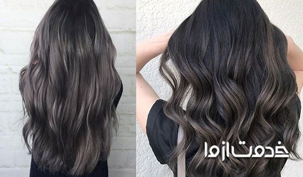 هایلایت دودی روی موی تیره