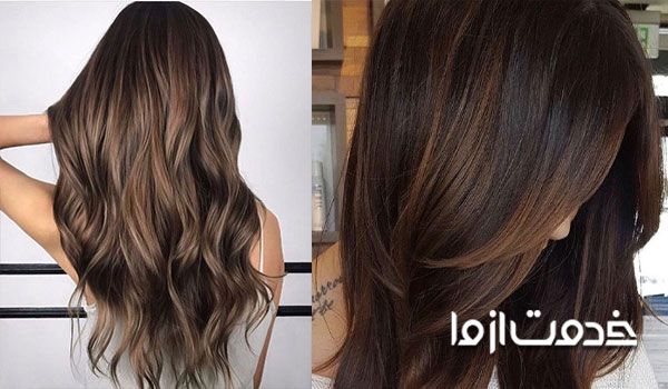 هایلایت عسلی روی موی مشکی