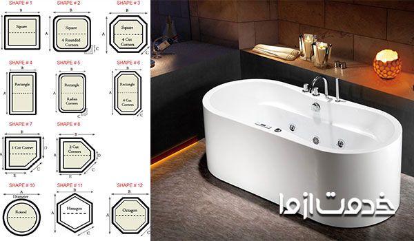 ابعاد استاندارد سونا و جکوزی خانگی