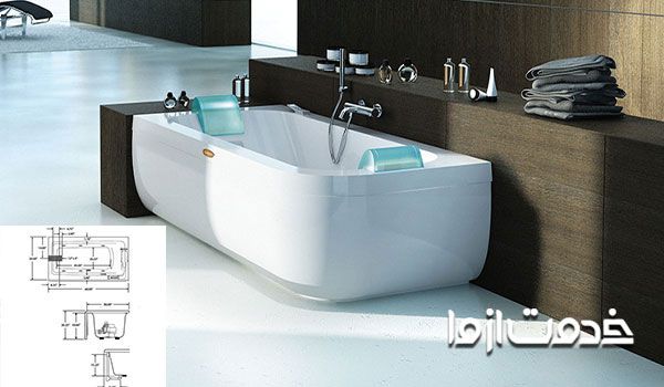 ابعاد جکوزی خانگی 