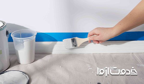 مراحل رنگ زدن قرنیزها در نقاشی ساختمان