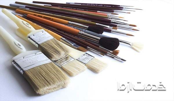 انواع قلم مو نقاشی ساختمان