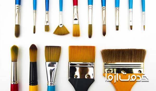 قلم مو نقاشی ساختمان با سایزهای مختلف