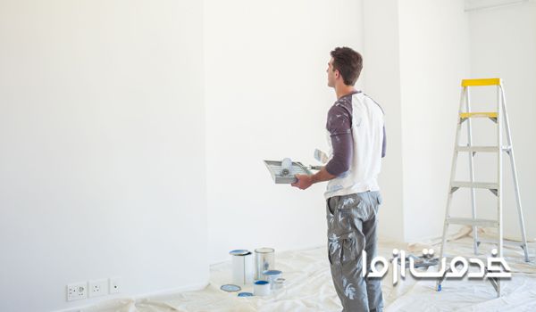رفع پوسته شدن رنگ دیوار با رنگ آمیزی مجدد