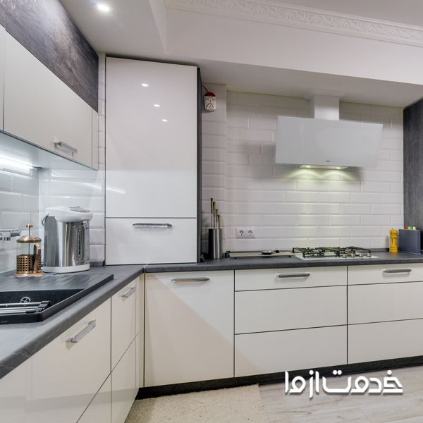 کابینت هایگلاس سفید براق