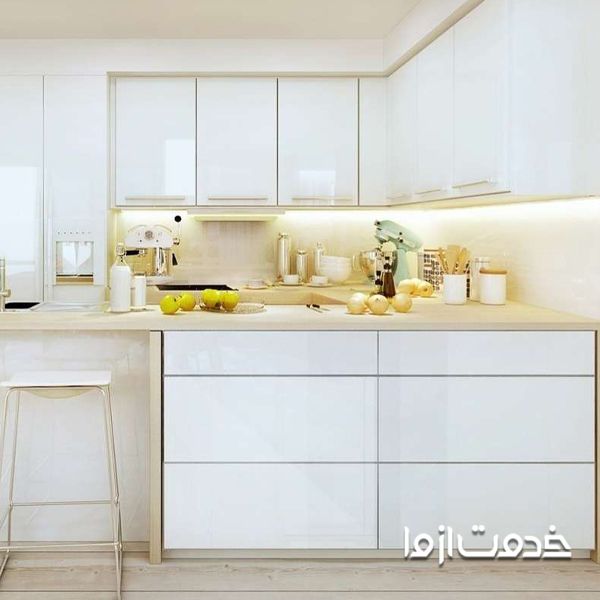 کابینت هایگلاس سفید