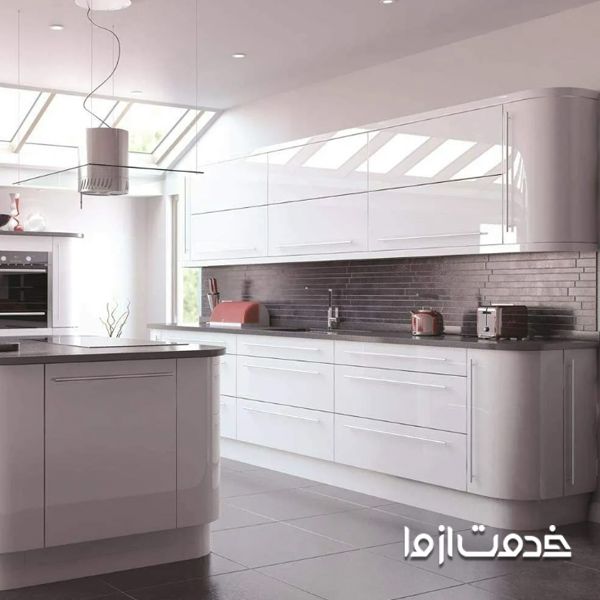 کابینت هایگلاس سفید براق