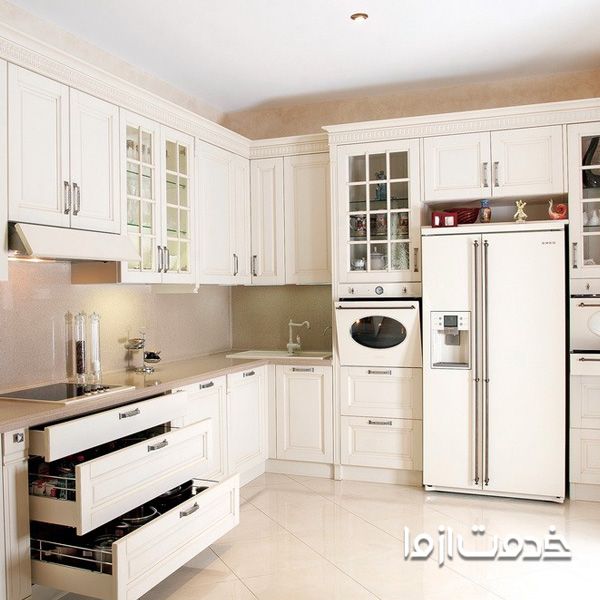 کابینت ام دی اف ساده سفید