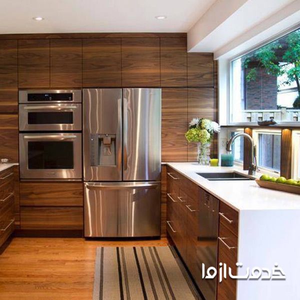 کابینت ام دی اف سفید قهوه ای