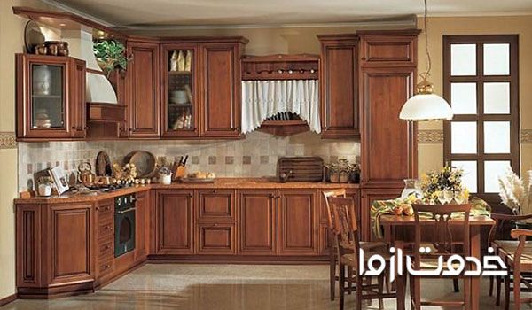 کابینت کلاسیک قهوه ای