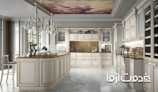 کابینت کلاسیک سفید