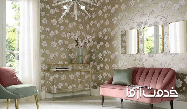 کاغذ دیواری مدرن در رنگ‌های مختلف