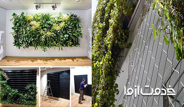 دیوار سبز شبکه ای