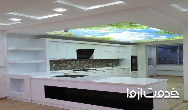 سقف کاذب آشپزخانه طرح دار