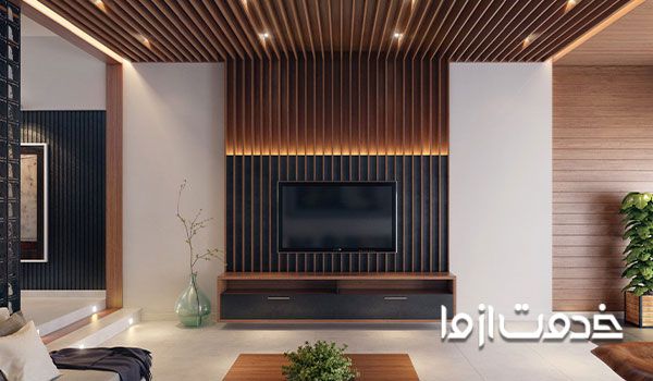 اجرای سقف کاذب چوبی