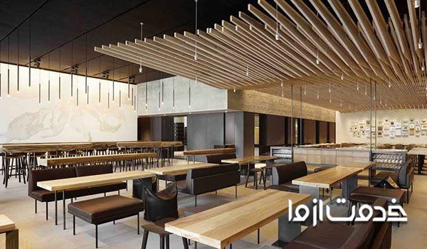 سقف کاذب چوبی معلق