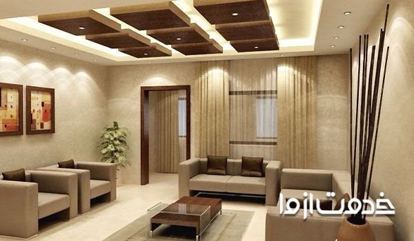 سقف کاذب طرح چوب