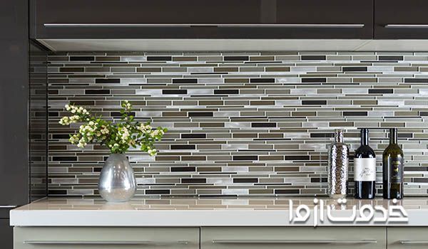 کاشی شیشه ای بین کابینتی