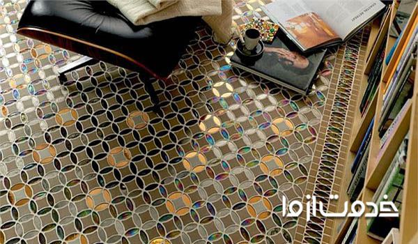 کاشی شیشه ای برای کفپوش آشپزخانه