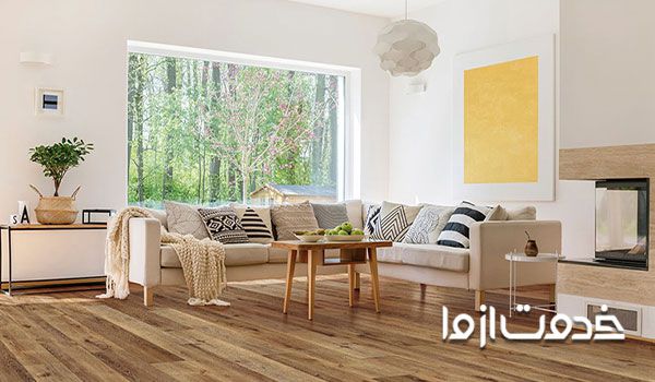 سرامیک طرح پارکت برای پذیرایی