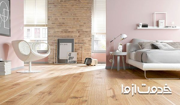 سرامیک طرح پارکت برای اتاق خواب