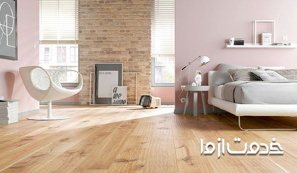 سرامیک طرح پارکت برای اتاق خواب