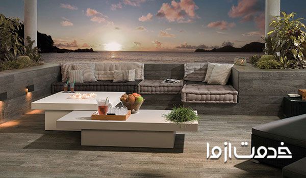 سرامیک طرح پارکت برای حیاط
