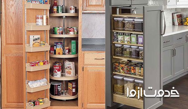 اکسسوری کابینت با طرح سبد سوپر مارکت