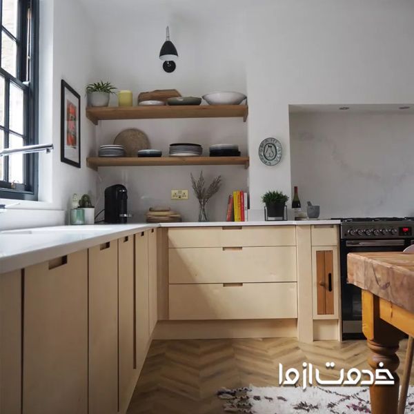 کابینت جادار برای آشپزخانه کوچک