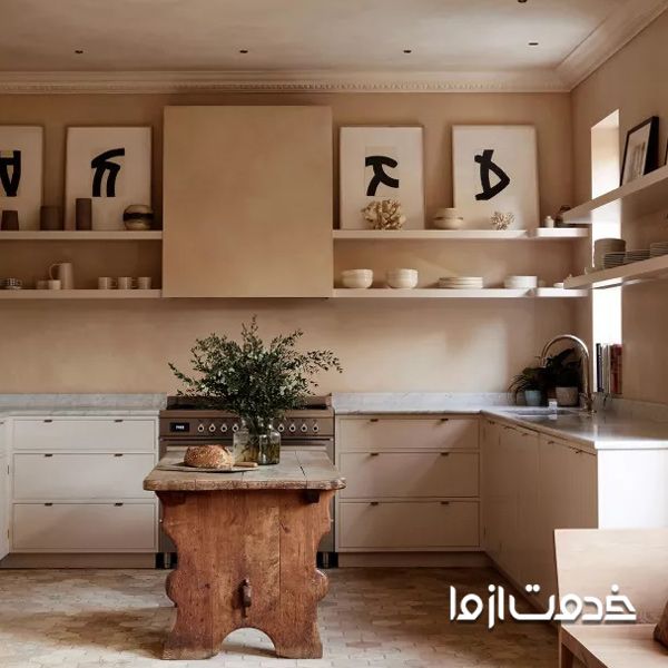 مدل کابینت برای آشپزخانه کوچک مربع