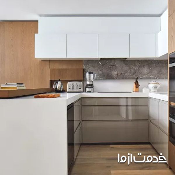 سبک مینیمال کابینت آشپزخانه کوچک