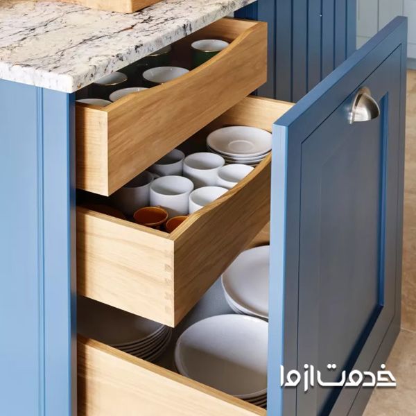 طراحی کشو های عمیق در اشپزخانه