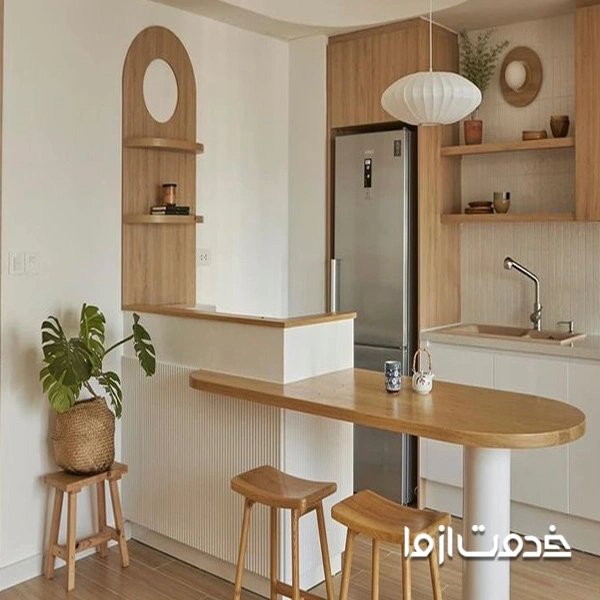 کابینت آشپزخانه کوچک با اپن