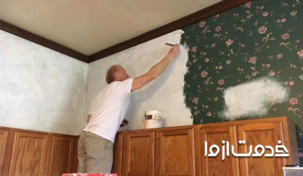 چگونه کاغذ دیواری را رنگ کنیم؟