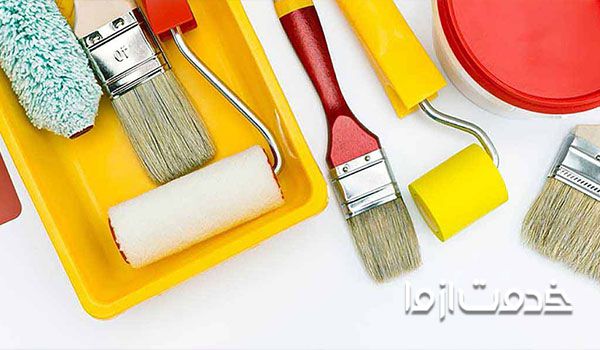 ابزارآلات مورد نیاز برای  نقاشی ساختمان روی کاغذ دیواری