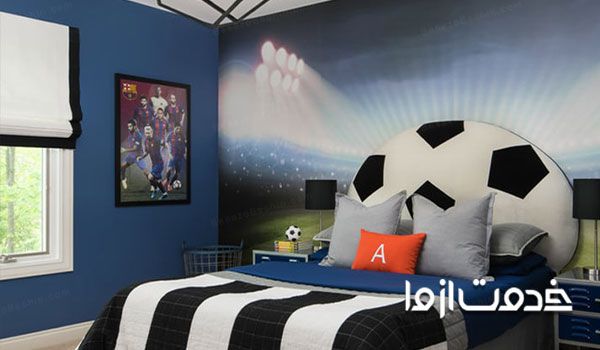 کاغذ دیواری اتاق خواب پسرانه اسپرت