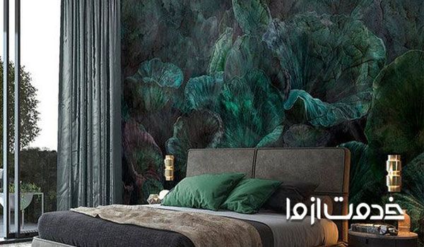 کاغذ دیواری اتاق خواب عروس و داماد